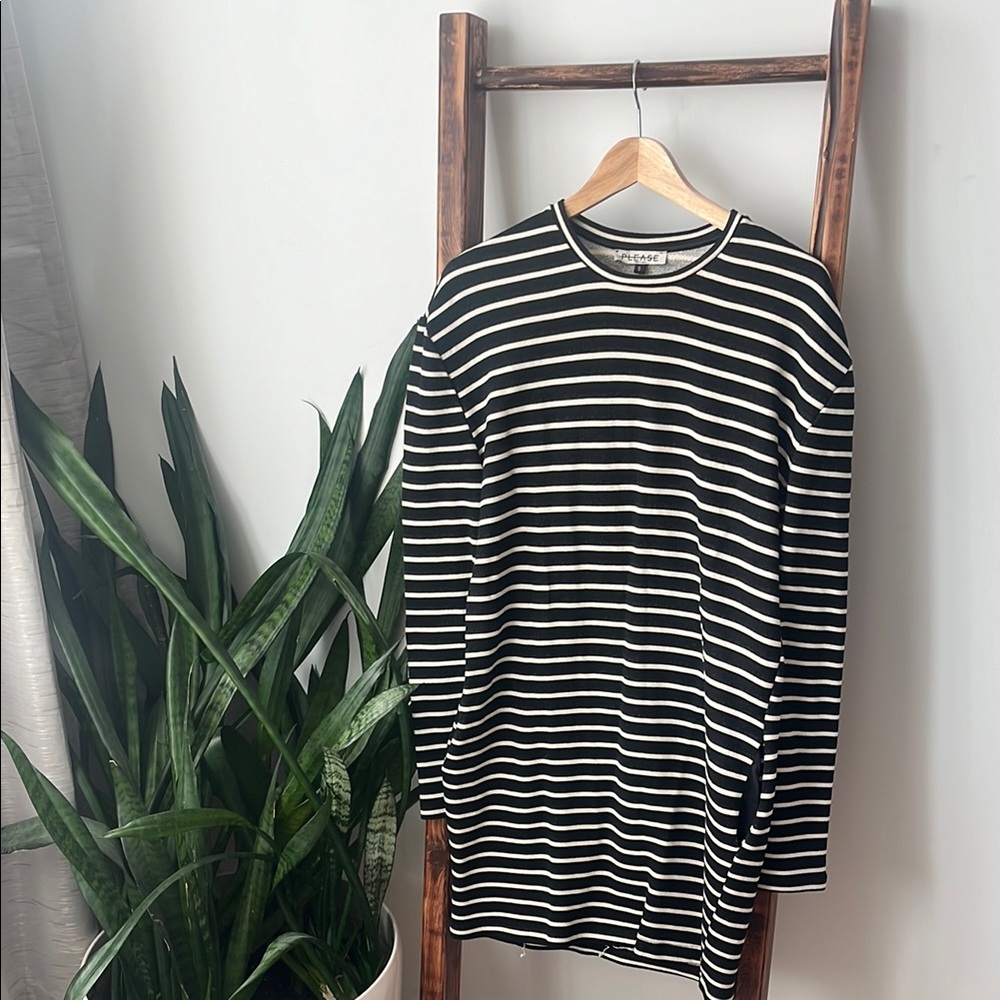 Black and White Striped Dress